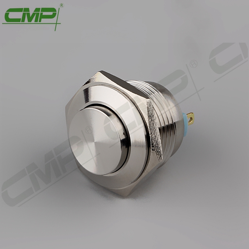 Mount Diameter 16mm Momentary High Flat Push Button Control Switch