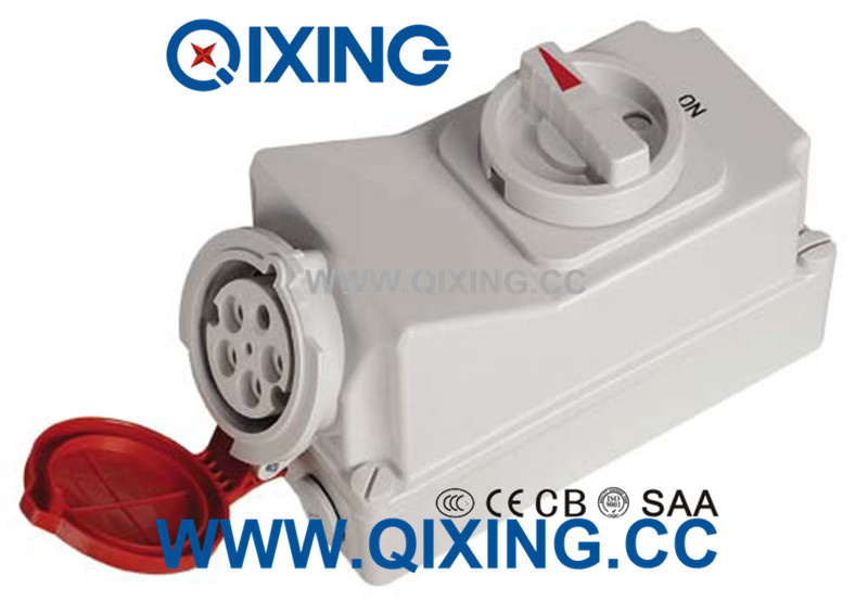 32A 5p Red Waterproof Switch and Socket