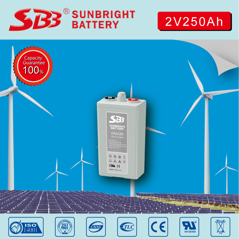 Opzv Battery 2V250ah Deep Cycle for Wind Turbine