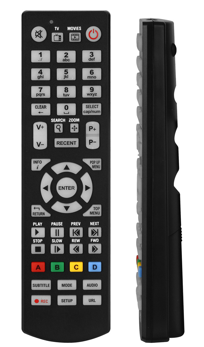 2016 New Product Remote Control with Back Lit Feature Luminous with Night Lights for HTPC STB DVB Sat Ott TV Box