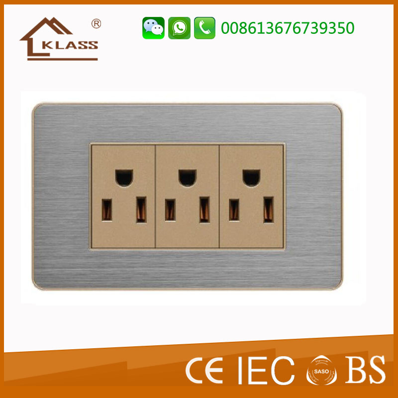 Modern Design 3pin American Standard Wall Socket
