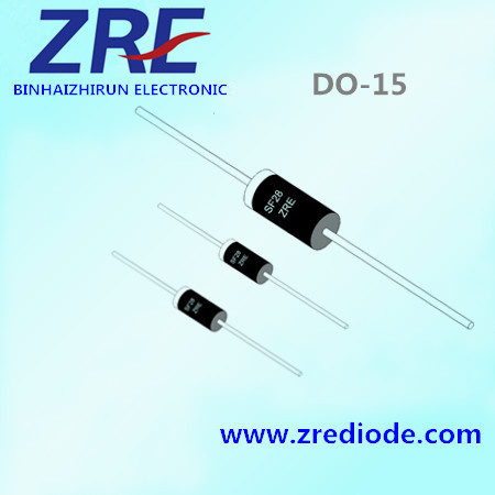 2A Schottky Barrier Rectifier Diode Sb220 Sr220 Sb2200 Sr2200 Do-15 Package