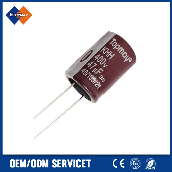 12000hrs 47UF 400V Aluminum Electrolytic Capacitors