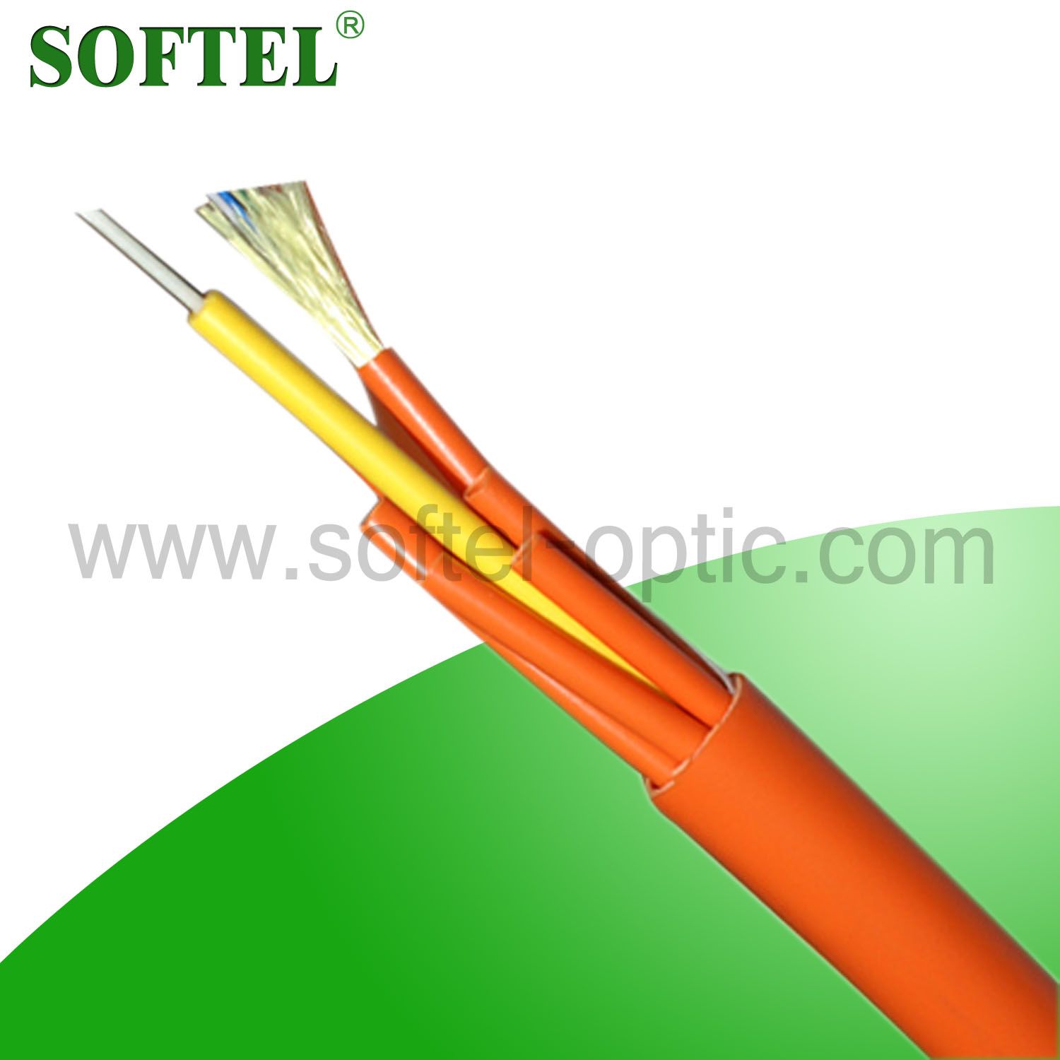Indoor 12 Core Fiber Optic Distribution Cable
