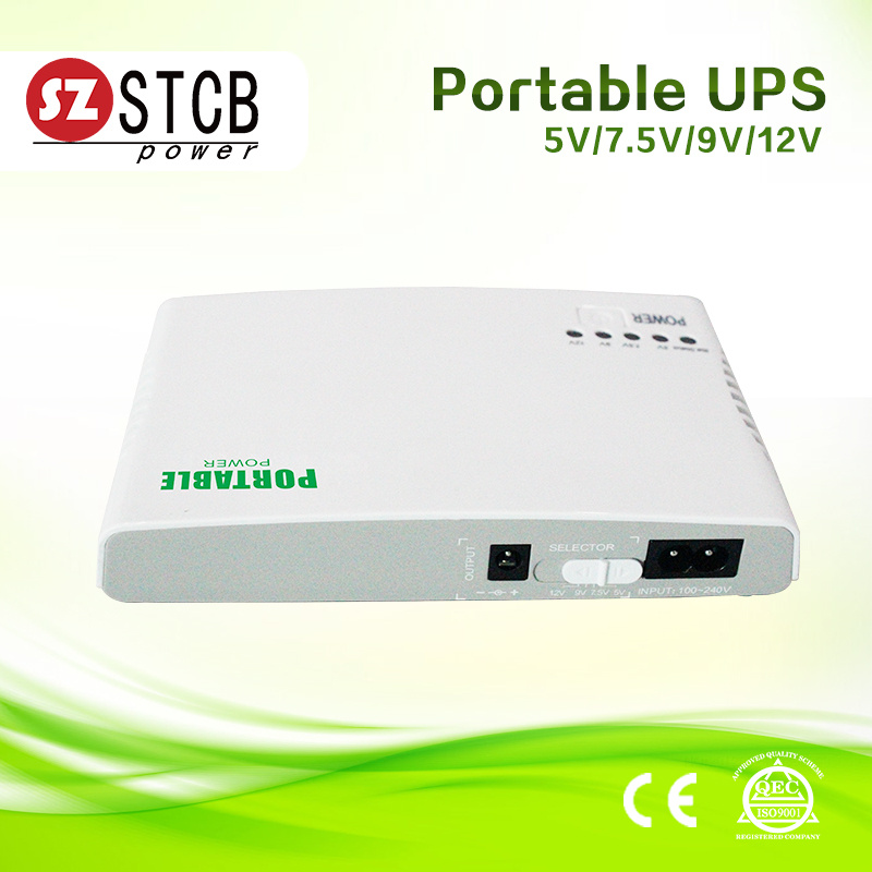 Eco Mode Lithium Battery AC to DC 5 V / 7.5 V / 12 V UPS