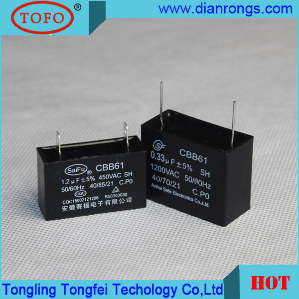 Cbb61 Series Fan Capacitor for Air Conditioner