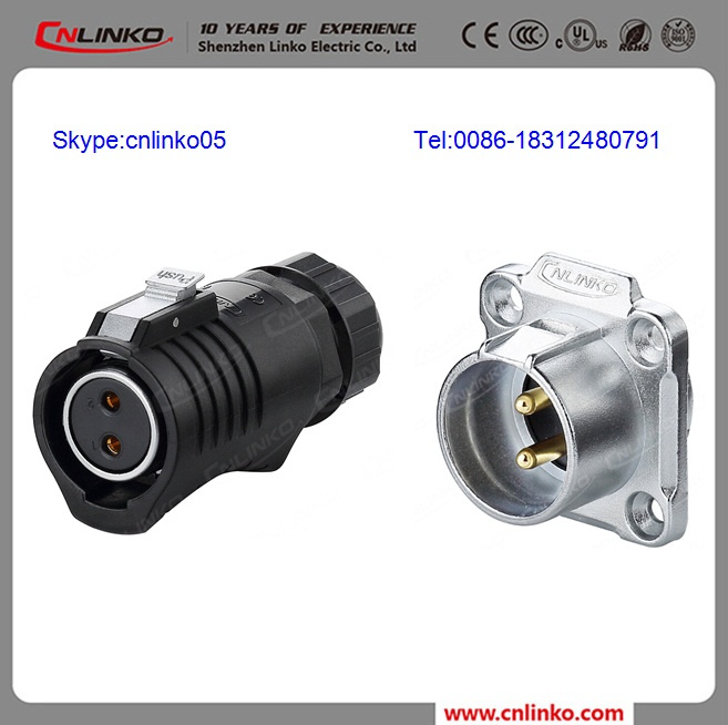 Waterproof Pull Push Quick 2 Pole Connector