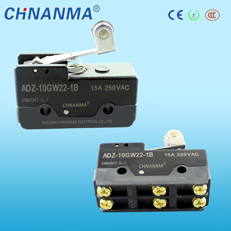 Two Way Black Electrical Switch with Short Roller Lever