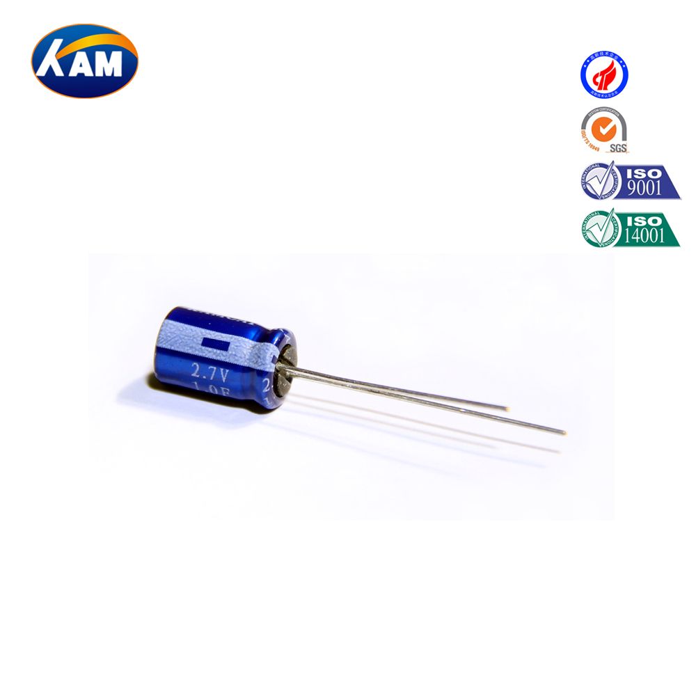 Ultracapacitor 2.7V 1f Supercapacitor with Size 8X13.5mm