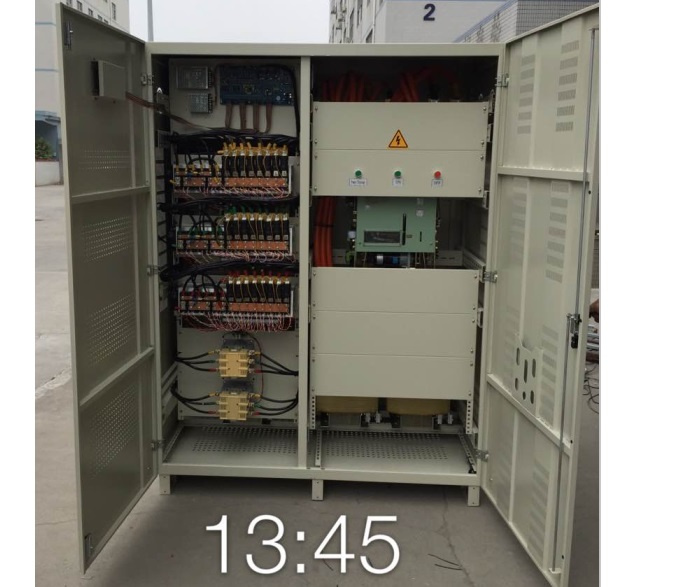 500kVA 3pH Step Down Compensator Contactless Voltage Stabilizer with Bypass