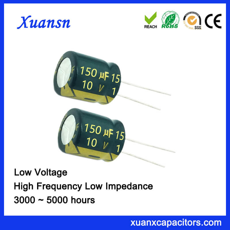 150UF 10V High Frequency Capacitor Electrolytic 105º C