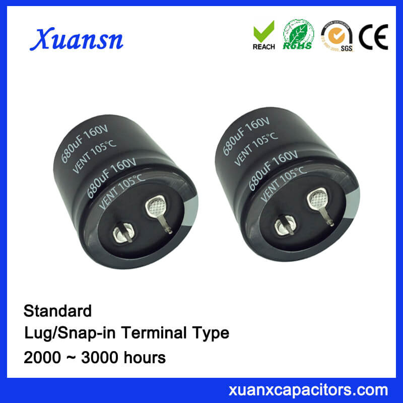 Soldering Snap in Capacitor Electrolytic 680UF 160V