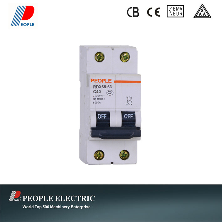 Miniature Circuit Breaker 6ka Rdx65-63 2p