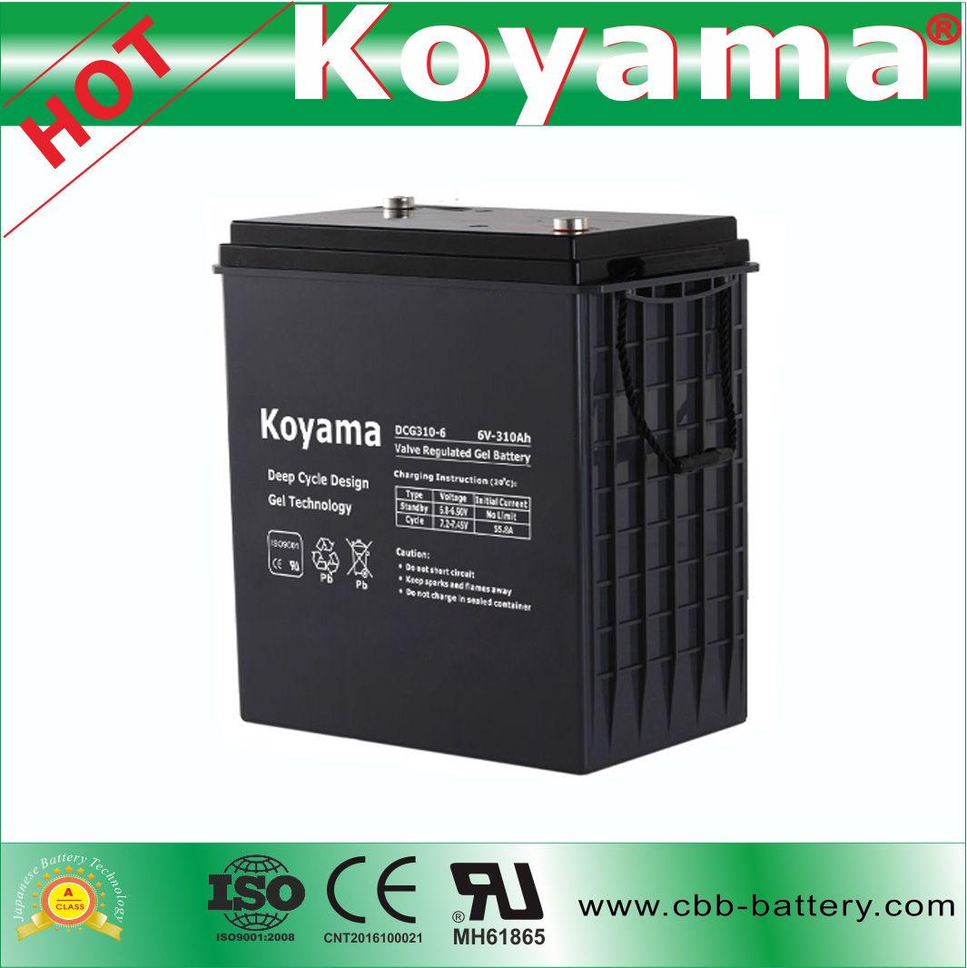 Dcg310-6 6V 310ah Deep Cycle Gel Battery for Surge Protector
