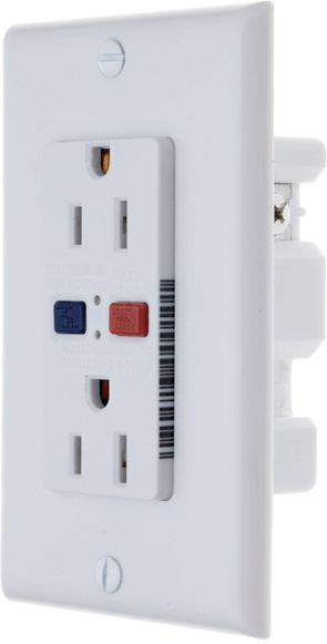 15 AMP, 125 Volt GFCI Receptacle, Tamper-Resistant, ETL Listing