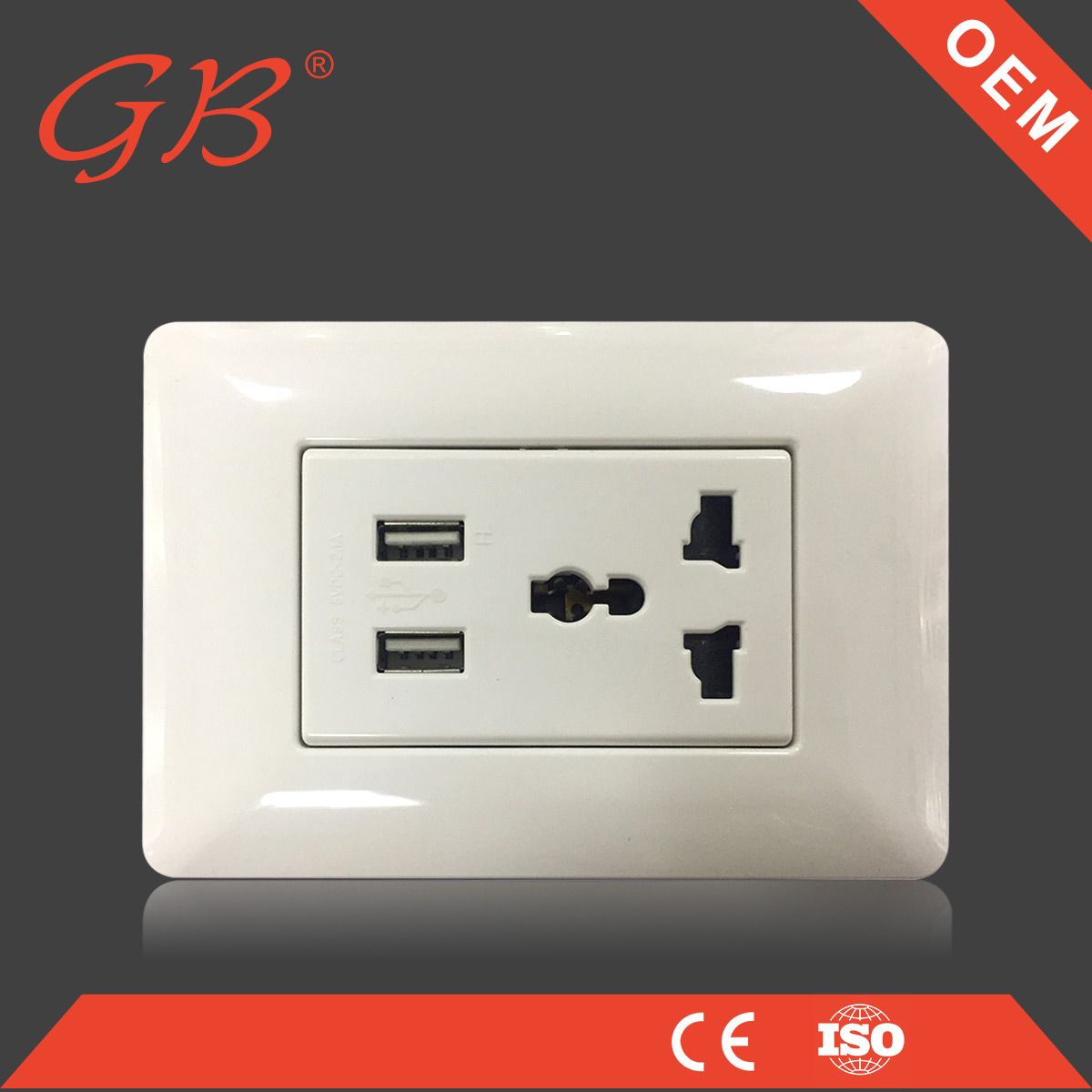 South American Electrical USB Wall Socket USB Socket