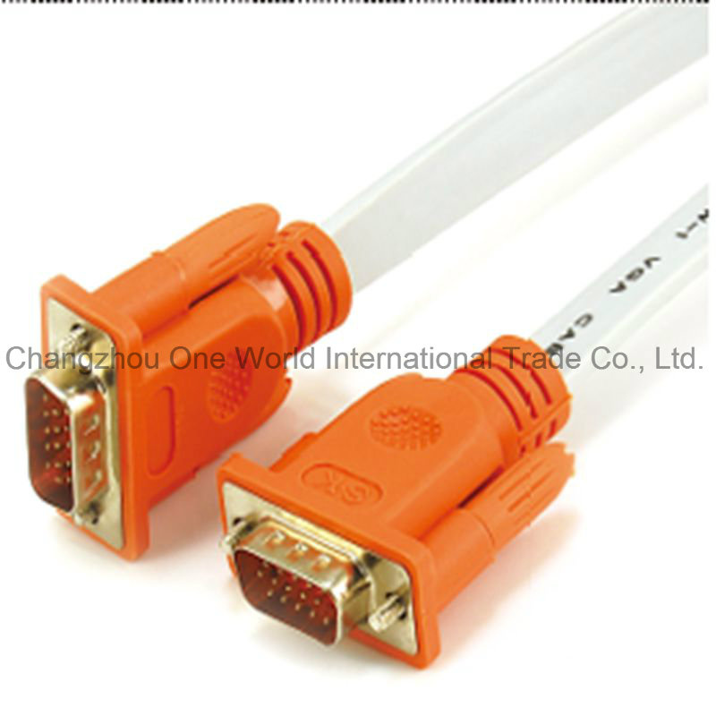 VGA Plug-VGA Plug Flat Cable