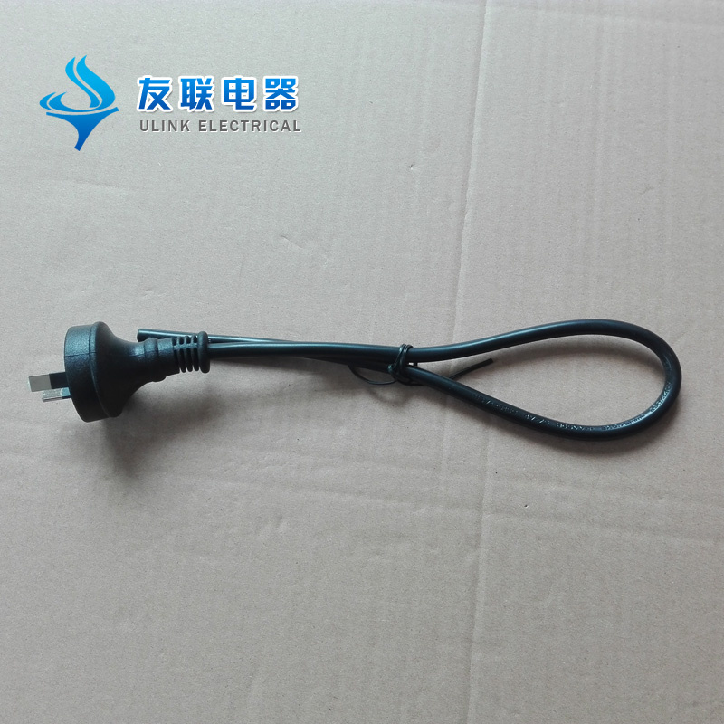 250V 2X0.75mm2 Australian Power Cord with SAA Approved