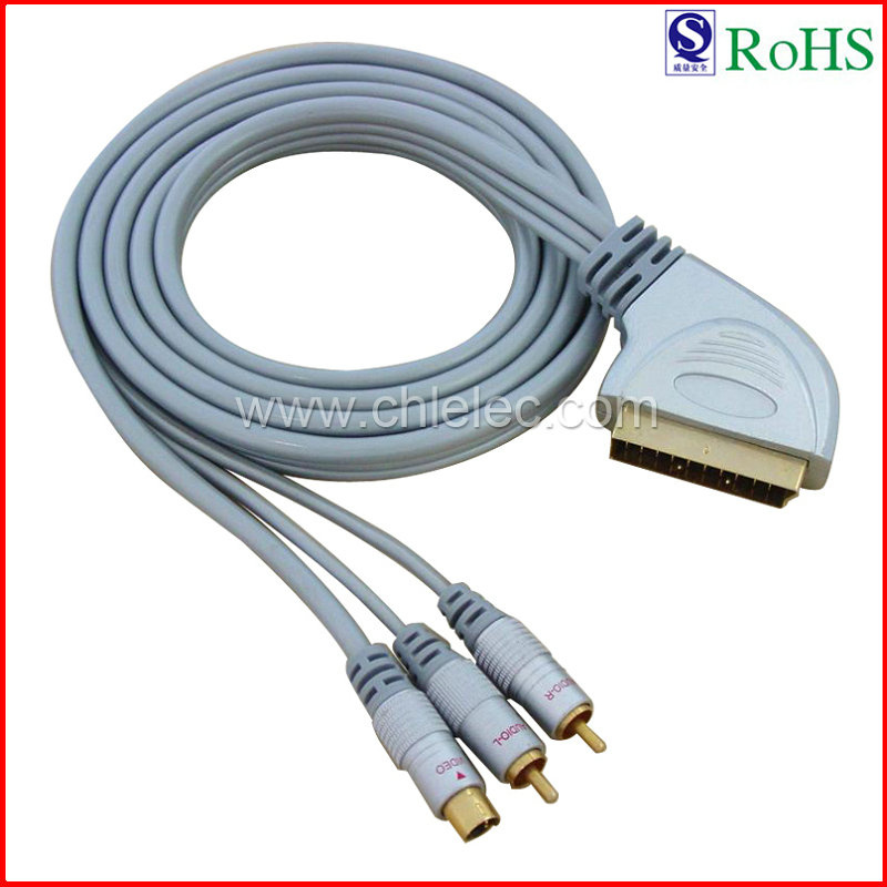 100% Tested Scart to 3RCA Cable (SY011)
