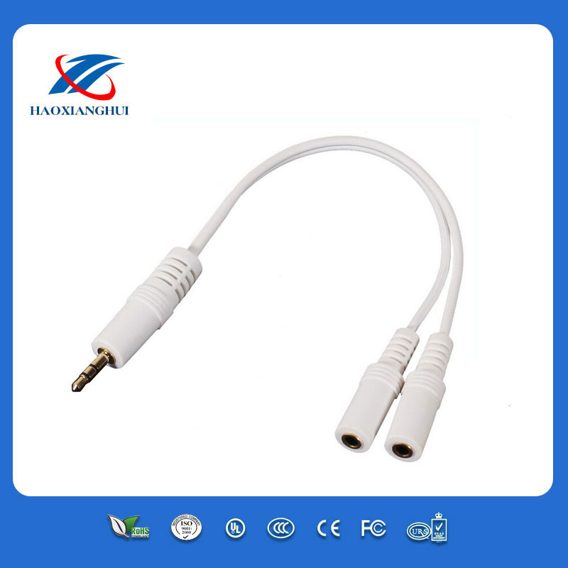 1 Male to 2 Female Audio Cable