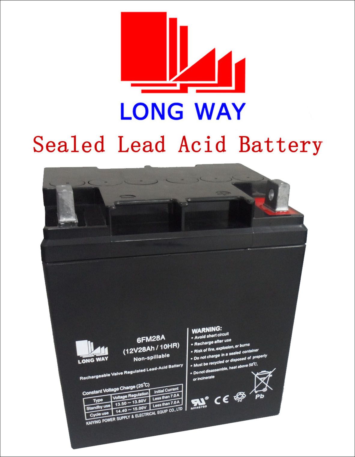 6FM28 Storage Lead Acid UPS Storage Battery with Friendly Lead