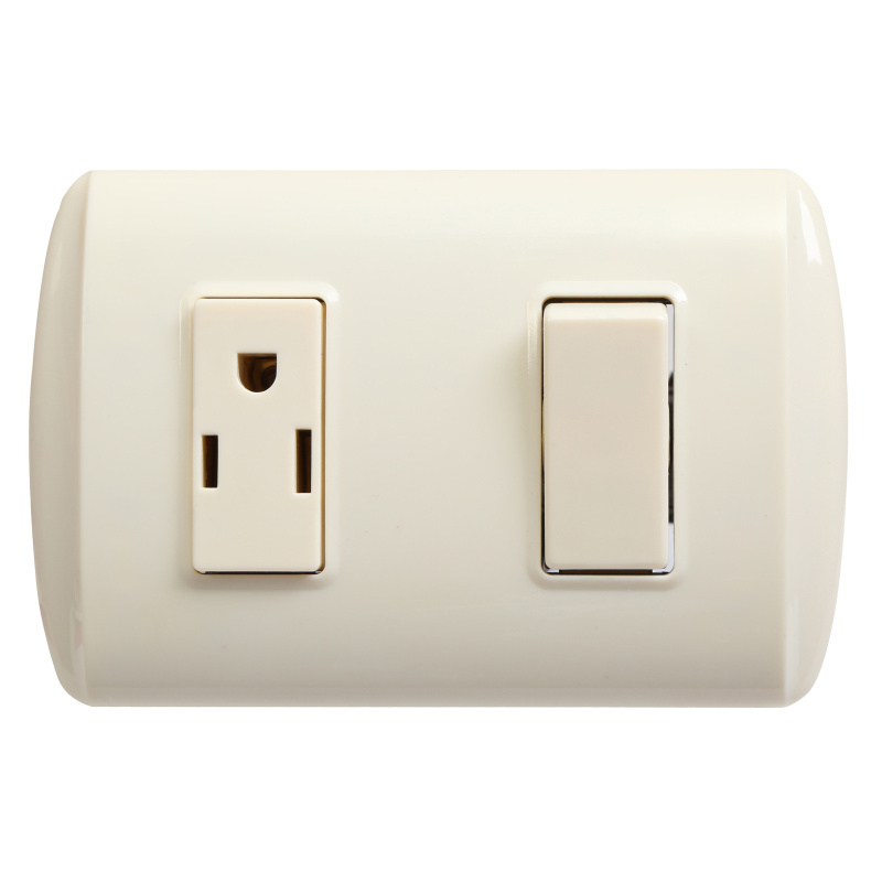 Multiple Power 2 Pin Wall Electrical Socket with 1 Gang
