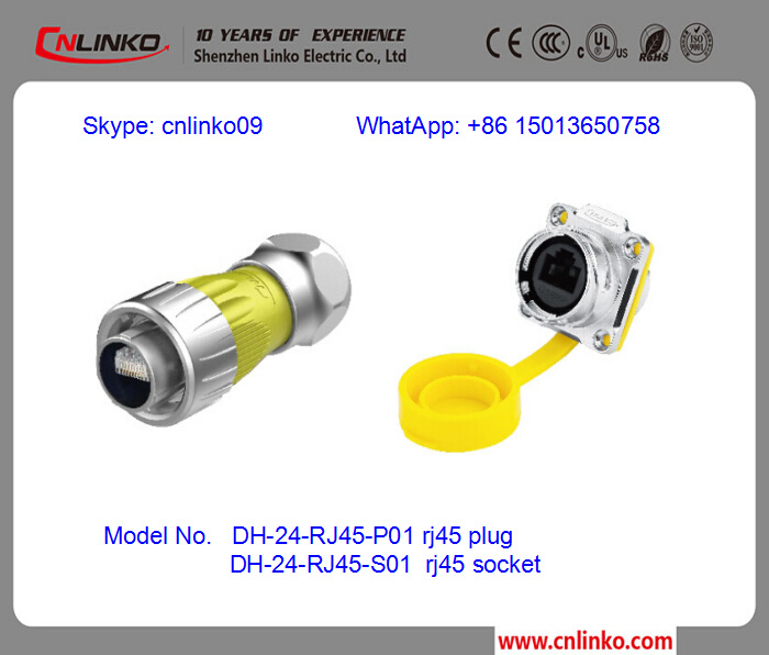 High Quality Metal RJ45 Waterproof Connector for Harsh Environment