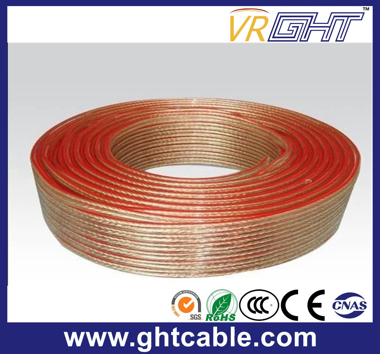 Transparent Flexible High Performance Speaker Cable (2X30 CCA Conductor)