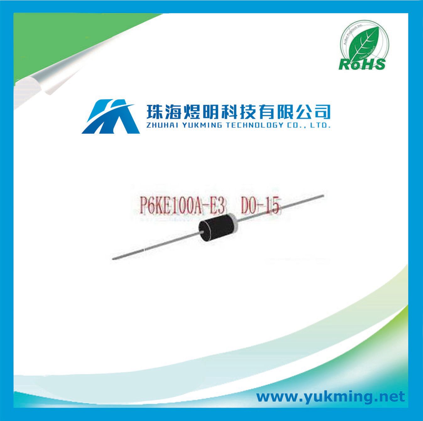 Rectifier Diode P6ke100A-E3/54 of Electronic Component for PCB Board