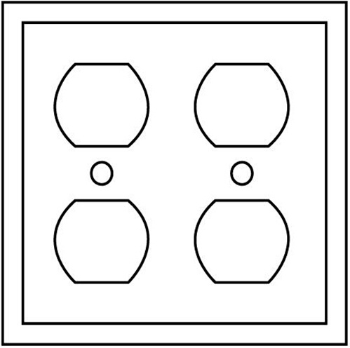 UL Approval 2-Gang Duplex Device Receptacle Wallplate