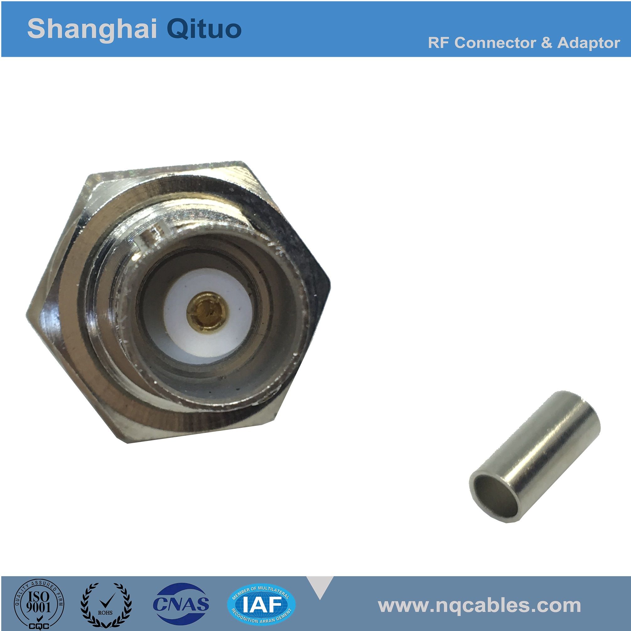 RF Connector BNC Straight Female Jack End-Tooth Crimp for Rg316 Cable (BNC-KY-C-1.5)