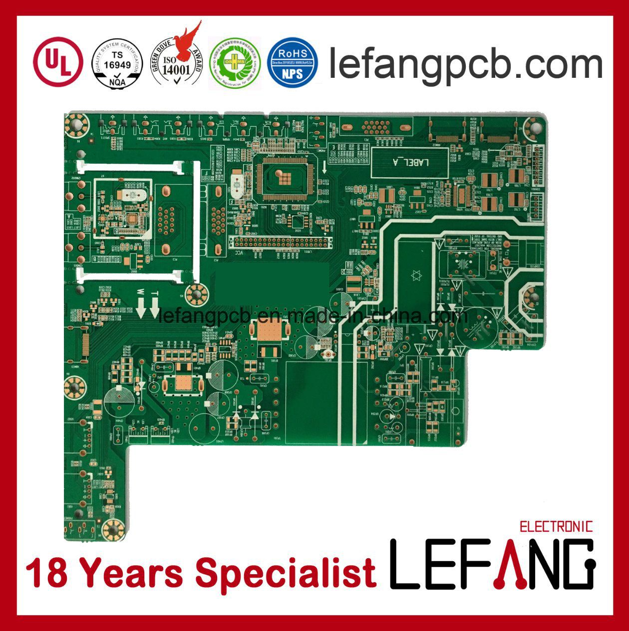 Double Sided OSP V0 Industrial PCB Board for Frame Retardant