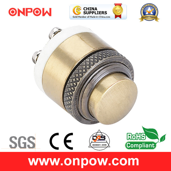 Onpow 16mm Doorbell Push Button Switch (GQ16M-10, CE, CCC, RoHS)