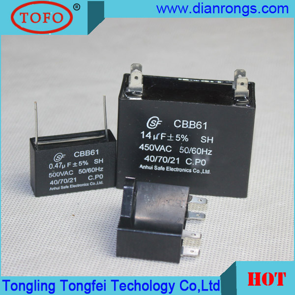 Cbb61 12UF 450VAC AC Motor Run Fan Capacitor