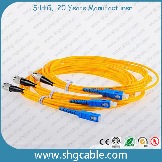 Single Mode 9/125um Simplex FC/Upc-Sc/Upc Fiber Optical Patch Cord