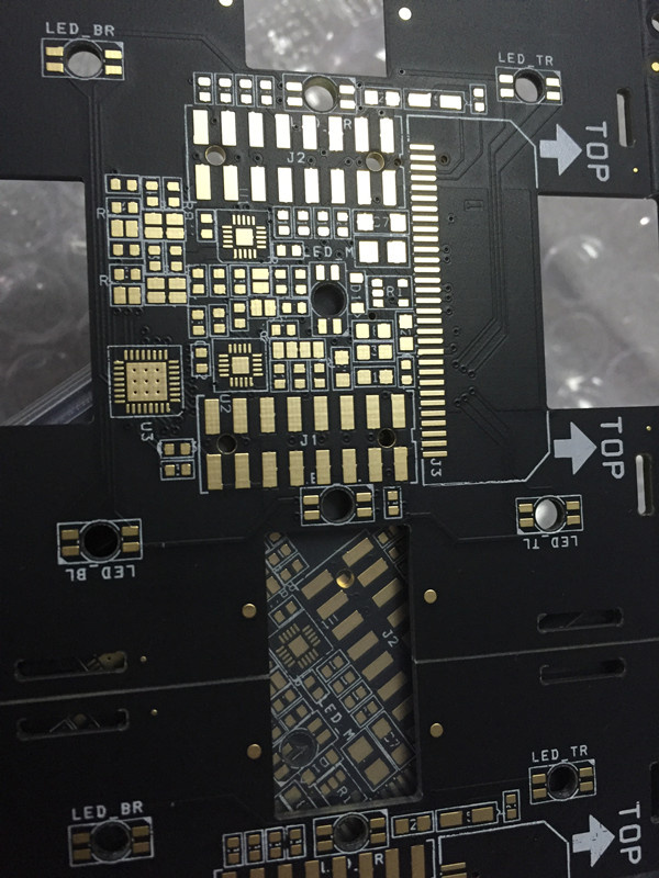 Multilayer Matte Black PCB with 2u'' Gold Plated for Communication
