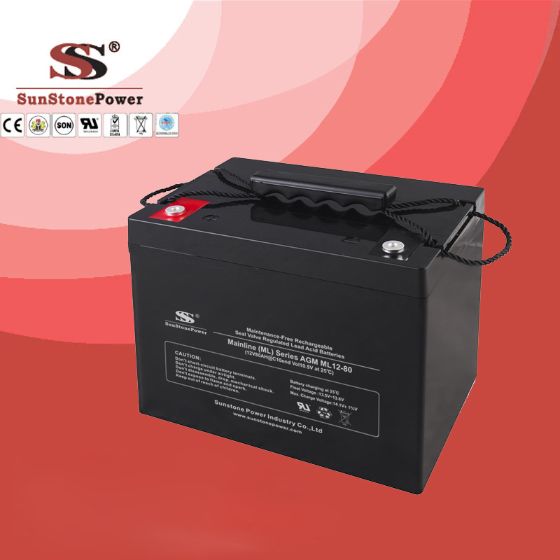 AGM Deep Cycle Battery 12V80ah for UPS Solar Battery