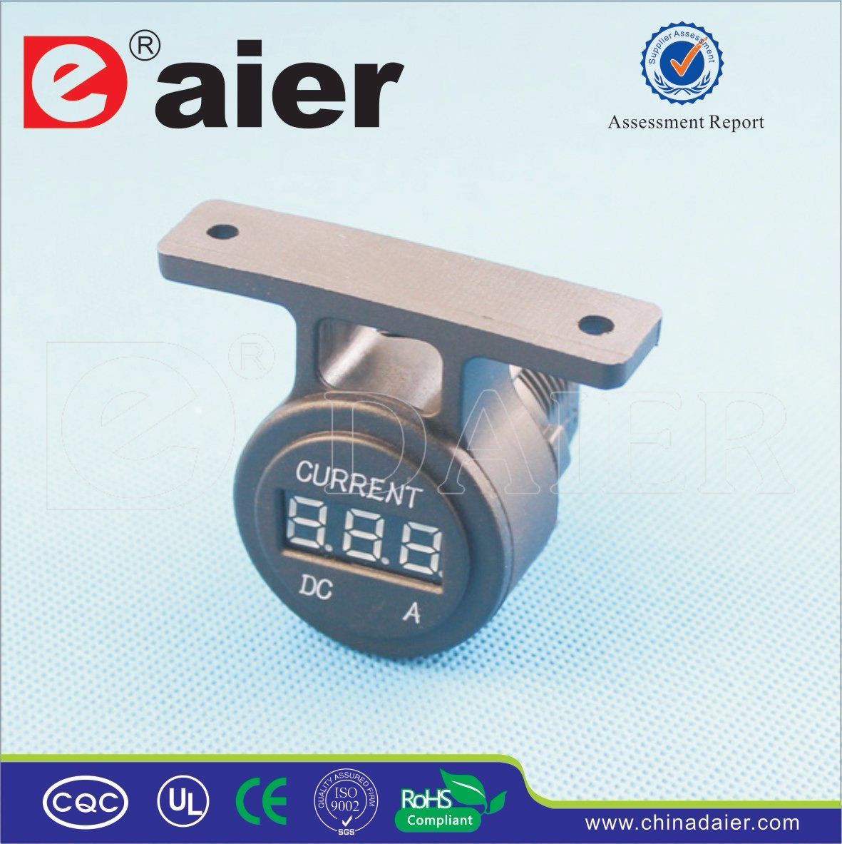 DC System LED Digital AMP 12V Car AC Ammeter Socket