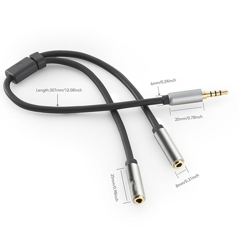 Couple Audio Cable One Divides Two 3.5mm Splitter Audio Cable