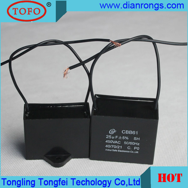 Cbb61 Sh AC Motor Start Capacitor 25UF Made in China