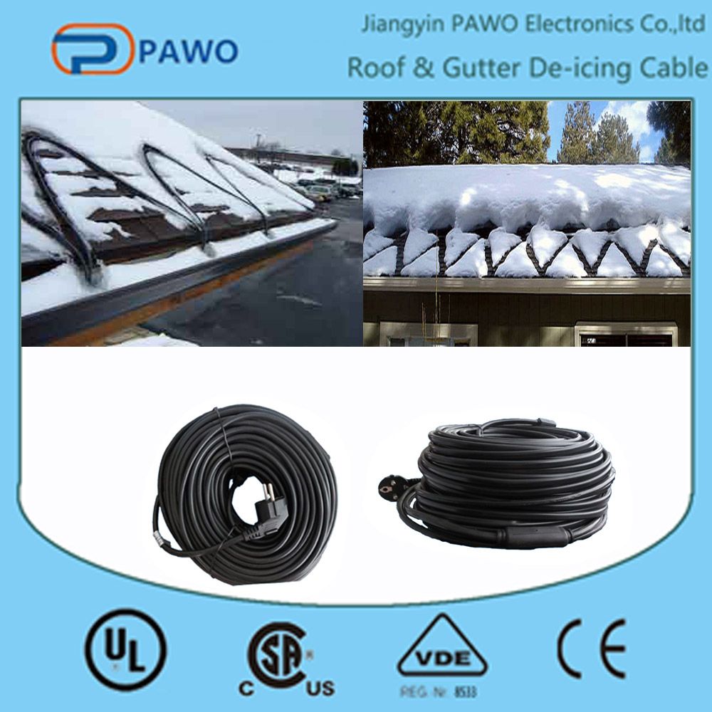 320W PVC Electrical Heating Cable/Roof Heating Cable with European Plug