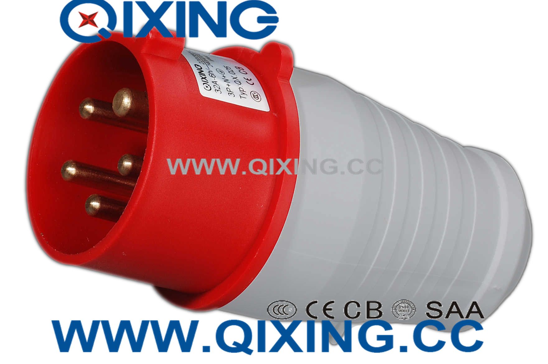 IEC 309 16A 5p 3 Phase  Power Plug with Red Color
