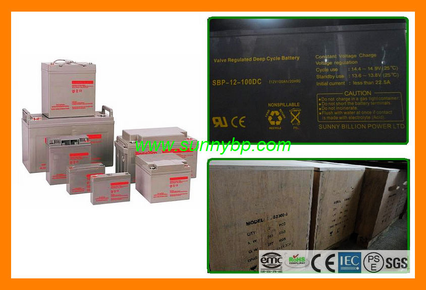12V Solar Deep Cycle Battery for UPS System