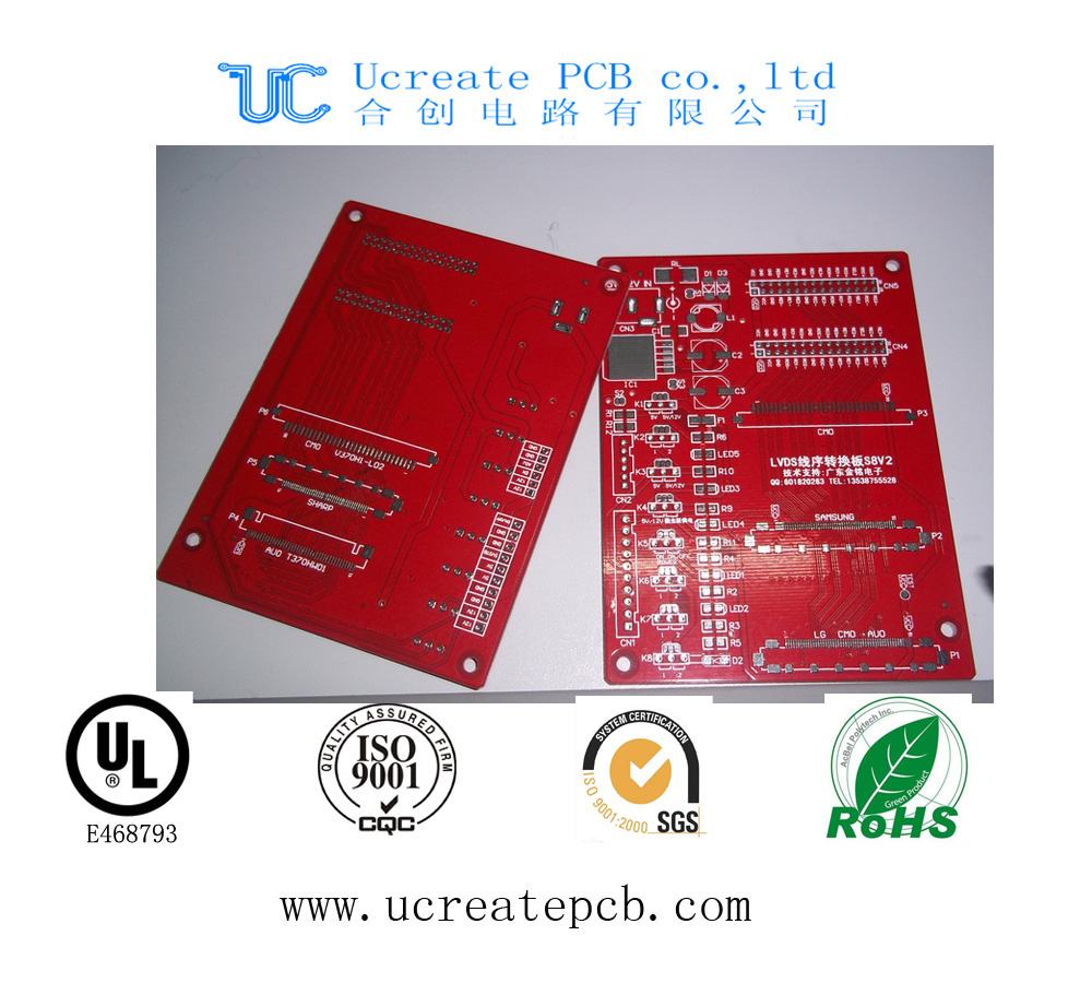 Red PCB Printed Circuit Board with High Quality