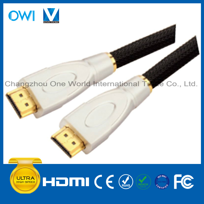 Two-Tone Metal Assembly HDMI 19pin Plug-Plug Cable