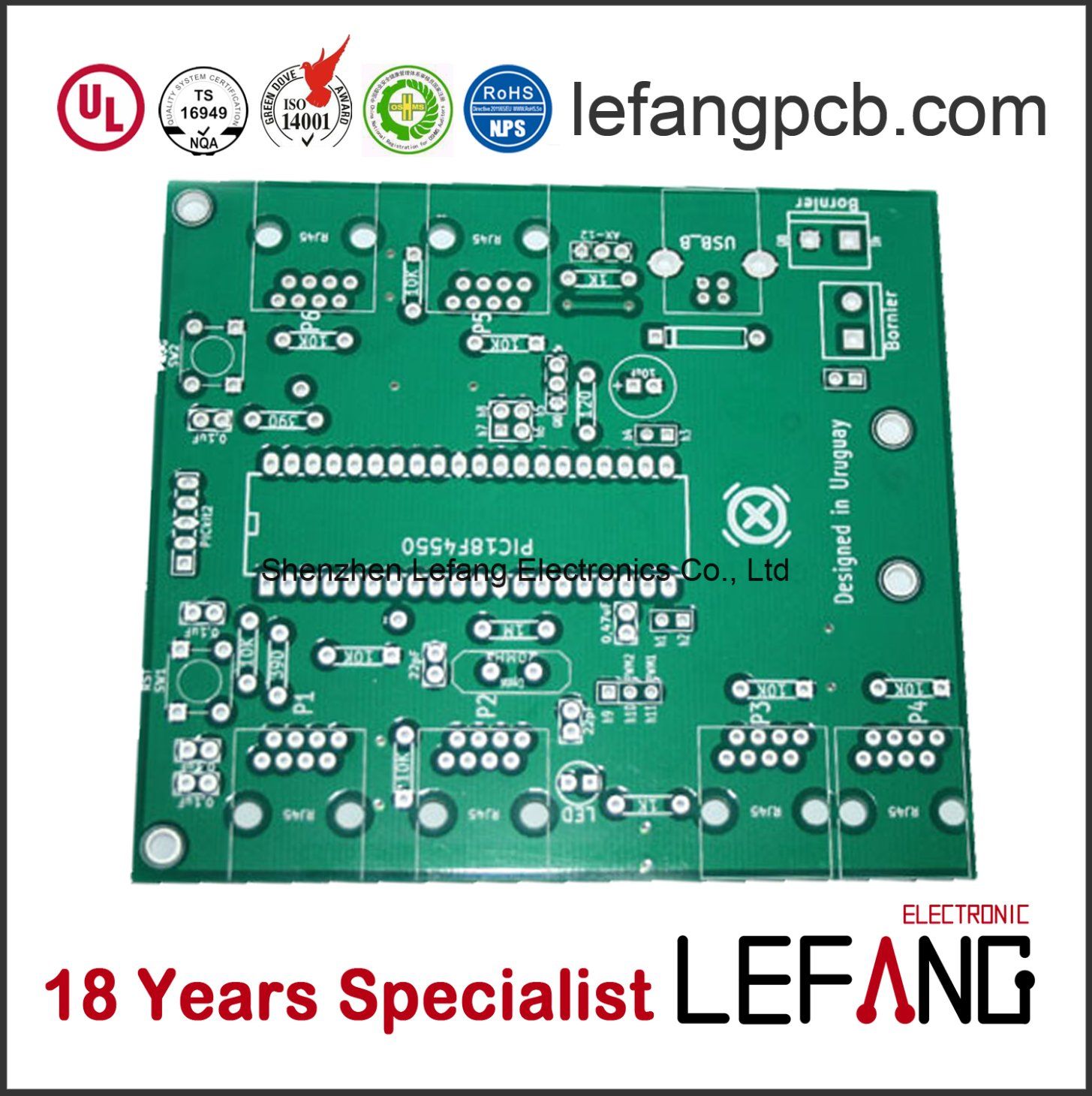 ISO14001 PCB Board Fabrication for Security NVR Device