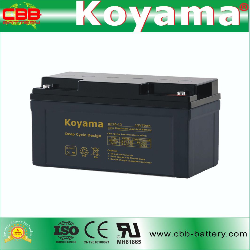 DC70-12 12V70ah Deep Cycle Battery for Aerial Work Platform (AWP)
