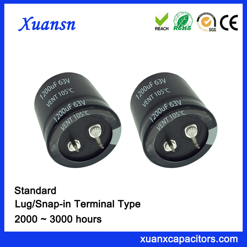Good Quality 1200UF 63V Standard Snap in Capacitor