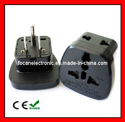 2 in 1 Universal Travel AC Power Plug Adapter with Safety Shutter