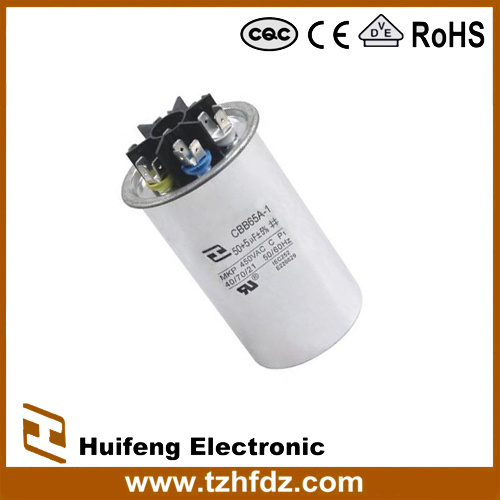 Hf Cbb65A Air Conditioner Capacitor with 450V 50+5UF